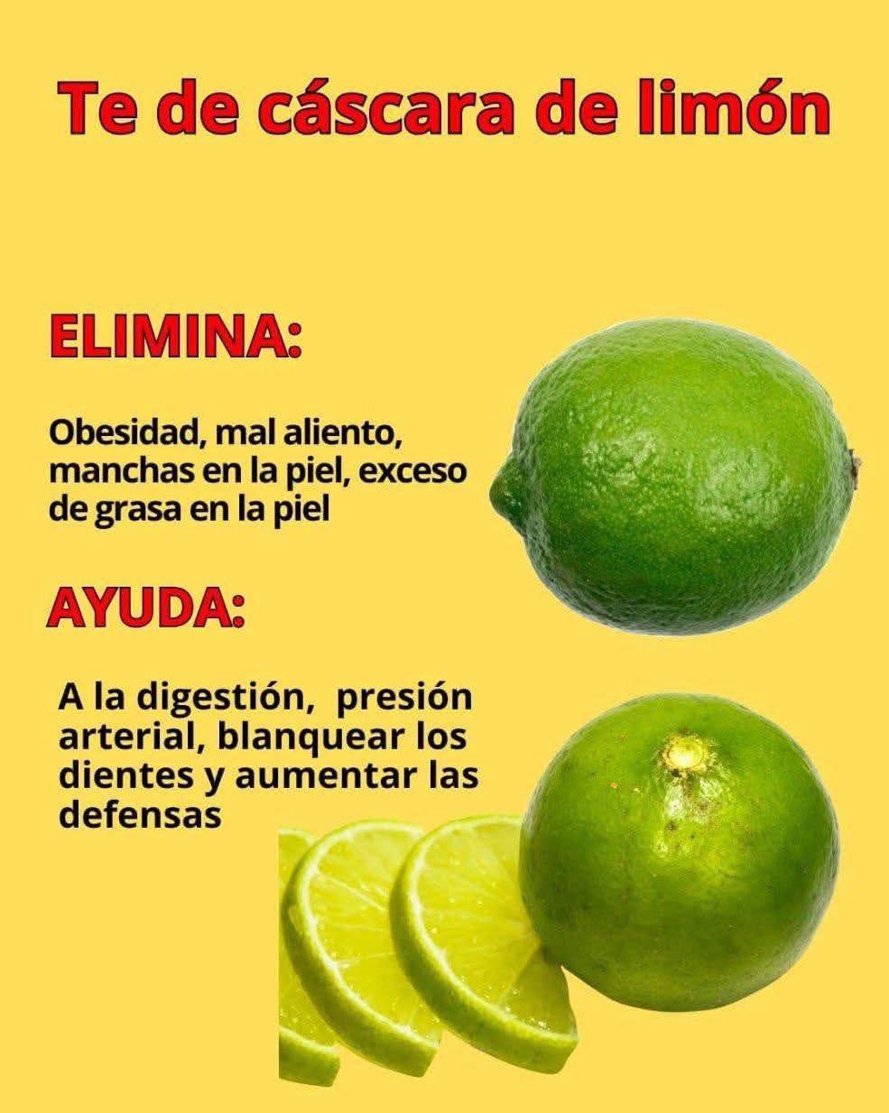 Infografía sobre los beneficios del té de cáscara de limón