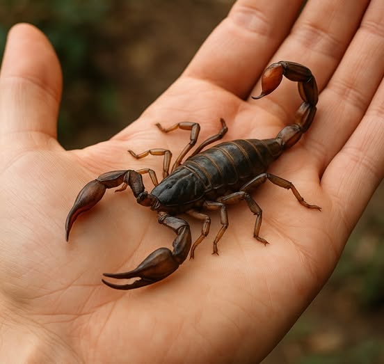 Alacrán en la mano