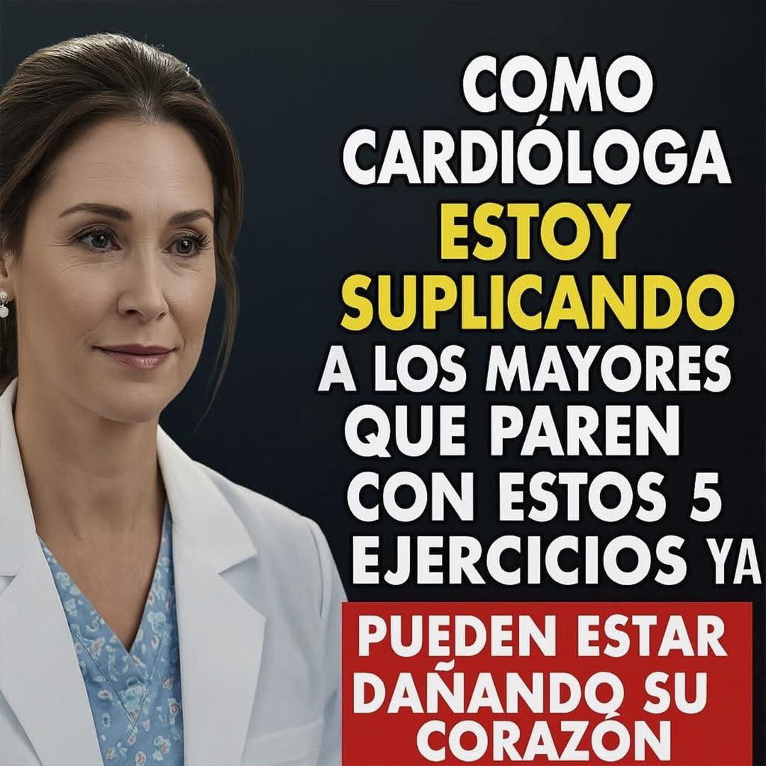Cardióloga avisando sobre ejercicios peligrosos