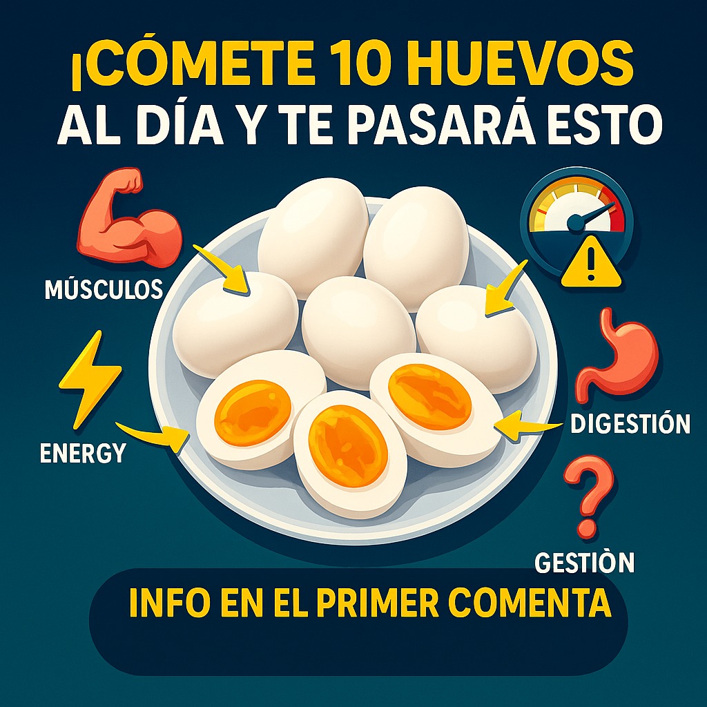 Infografía sobre los beneficios de comer 10 huevos al día