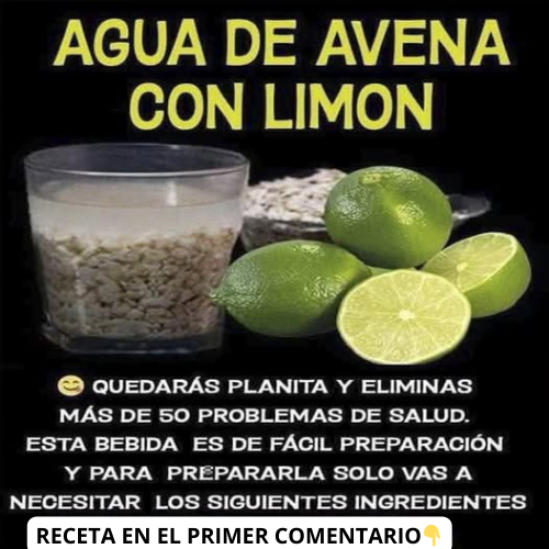 Agua de Avena con Limón