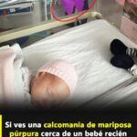 ¿Qué significa la calcomanía de mariposa púrpura en bebés recién nacidos?
